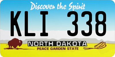ND license plate KLI338