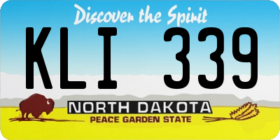 ND license plate KLI339