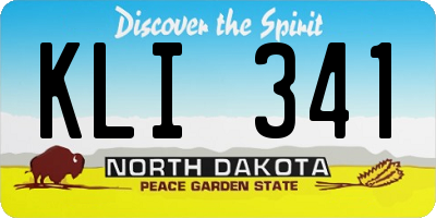 ND license plate KLI341