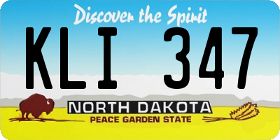 ND license plate KLI347