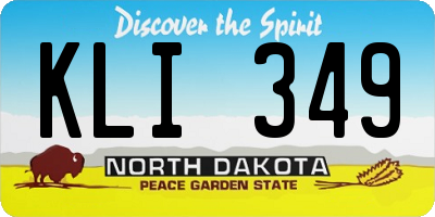 ND license plate KLI349