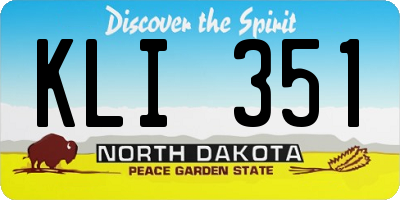ND license plate KLI351