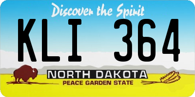 ND license plate KLI364