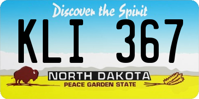 ND license plate KLI367