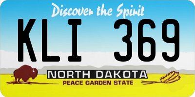 ND license plate KLI369