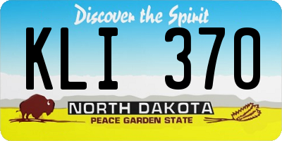 ND license plate KLI370