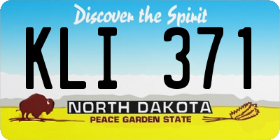 ND license plate KLI371
