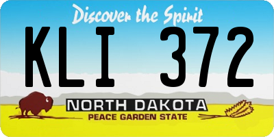 ND license plate KLI372
