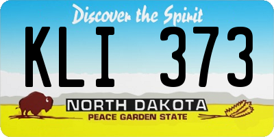 ND license plate KLI373