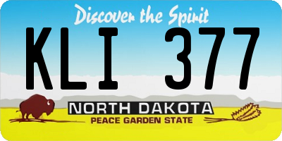 ND license plate KLI377