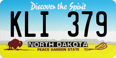 ND license plate KLI379