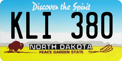 ND license plate KLI380