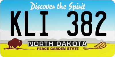 ND license plate KLI382