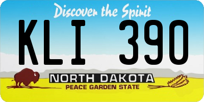 ND license plate KLI390