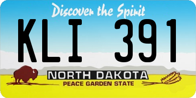 ND license plate KLI391