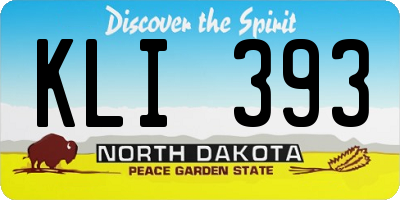 ND license plate KLI393