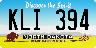 ND license plate KLI394