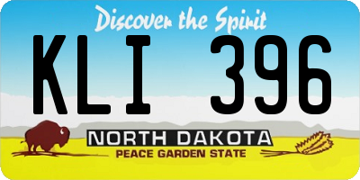 ND license plate KLI396