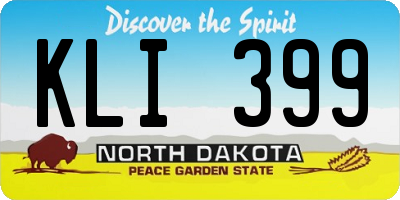 ND license plate KLI399