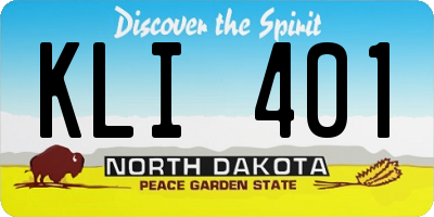 ND license plate KLI401