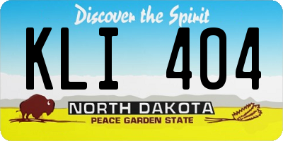 ND license plate KLI404