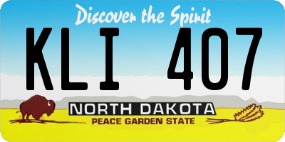 ND license plate KLI407