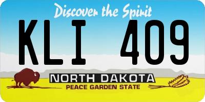 ND license plate KLI409