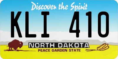 ND license plate KLI410