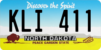 ND license plate KLI411