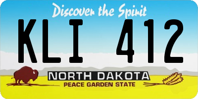 ND license plate KLI412