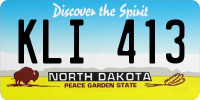 ND license plate KLI413