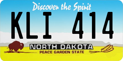 ND license plate KLI414