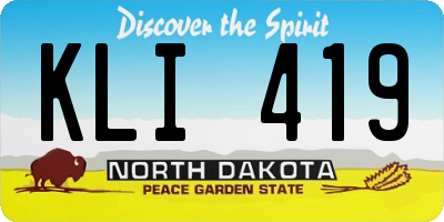 ND license plate KLI419