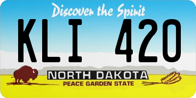 ND license plate KLI420