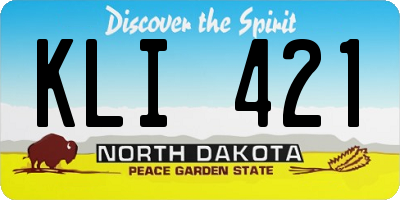 ND license plate KLI421