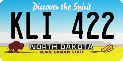 ND license plate KLI422