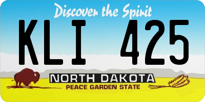 ND license plate KLI425
