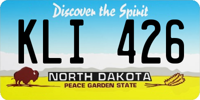 ND license plate KLI426