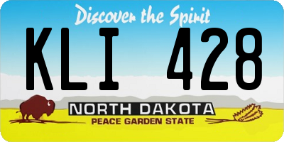 ND license plate KLI428