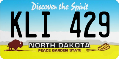 ND license plate KLI429