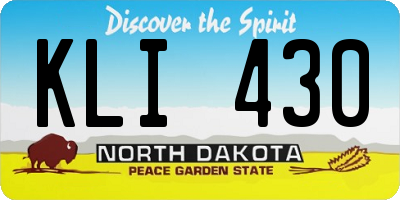 ND license plate KLI430