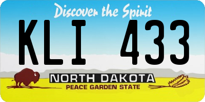 ND license plate KLI433