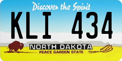 ND license plate KLI434