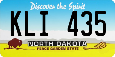ND license plate KLI435