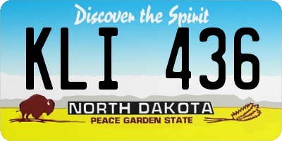 ND license plate KLI436