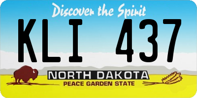 ND license plate KLI437