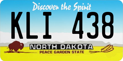 ND license plate KLI438