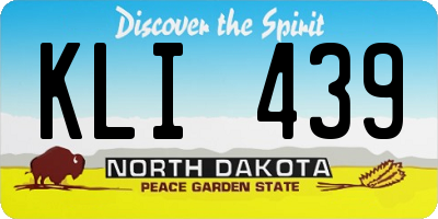 ND license plate KLI439