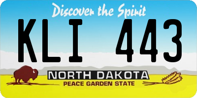 ND license plate KLI443