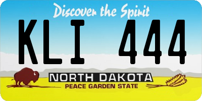ND license plate KLI444